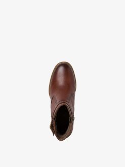 Tamaris Bottine En Cuir - Marron | Bottines