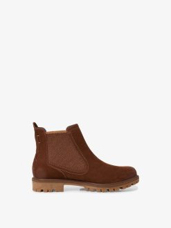 Tamaris Bottine Chelsea En Cuir - Marron | Bottines