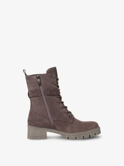 Tamaris Bottine En Cuir - Gris | Bottines