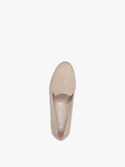 Tamaris Babouche En Cuir - Beige | Chaussures Basses Et Pantoufles