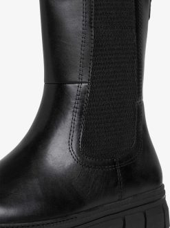 Tamaris Bottine Chelsea En Cuir - Noir | Bottines