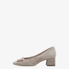 Tamaris Escarpins En Cuir - Beige | Pompes