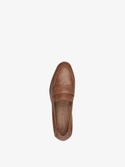 Tamaris Babouche En Cuir - Marron | Chaussures Basses Et Pantoufles