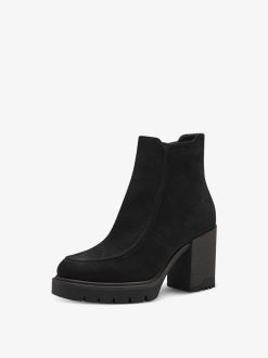 Tamaris Bottine En Cuir - Noir | Bottines