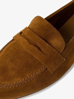 Tamaris Mocassin En Cuir - Marron | Chaussures Basses Et Pantoufles