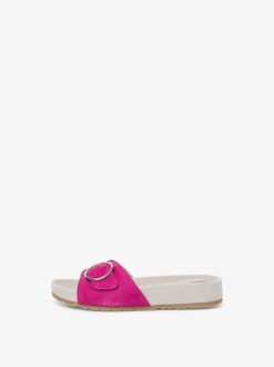 Tamaris Mule En Cuir - Rose | Mules