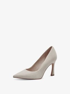 Tamaris Escarpins En Cuir - Beige | Pompes