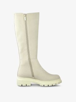 Tamaris Bottes En Cuir - Beige | Bottes