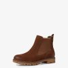 Tamaris Bottine Chelsea En Cuir - Marron | Bottines