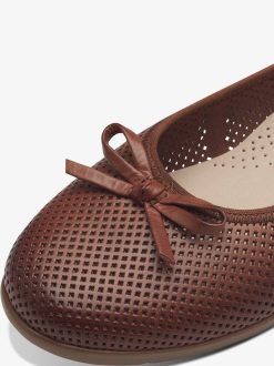 Tamaris Ballerine En Cuir - Marron | Ballerines