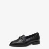 Tamaris Babouche En Cuir - Noir | Chaussures Basses Et Pantoufles