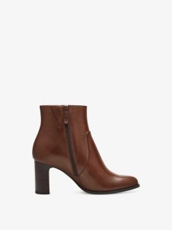 Tamaris Bottine En Cuir - Marron | Bottines