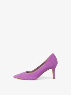 Tamaris Escarpins En Cuir - Violet | Pompes