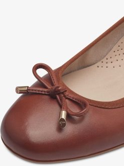 Tamaris Ballerine En Cuir - Marron | Ballerines