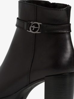 Tamaris Bottine En Cuir - Noir | Bottines