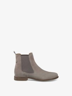 Tamaris Bottine Chelsea En Cuir - Beige | Bottines