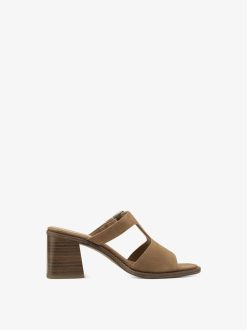 Tamaris Mule En Cuir - Marron | Mules