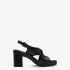 Tamaris Sandale A Talon En Cuir - Noir | Des Sandales