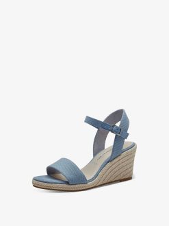 Tamaris Sandale A Talon - Bleu | Des Sandales