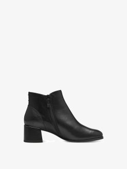 Tamaris Bottine En Cuir - Noir | Bottines