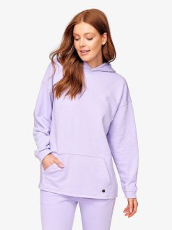 Tamaris Sweat A Capuche Surdimensionne - Violet | Sweats Et Sweats A Capuche