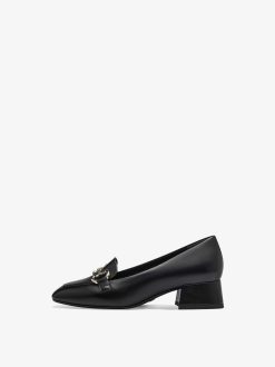 Tamaris Trotteur En Cuir - Noir | Chaussures Basses Et Pantoufles