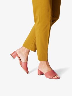 Tamaris Mule En Cuir - Orange | Mules