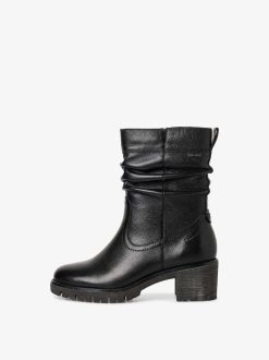 Tamaris Bottine En Cuir - Noir | Bottines