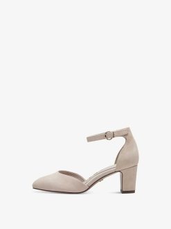 Tamaris Escarpins En Cuir - Beige | Pompes