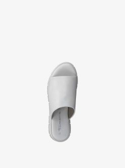 Tamaris Mule En Cuir - Blanc | Mules