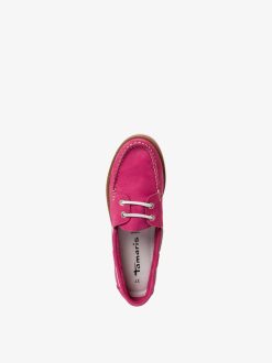 Tamaris Mocassin En Cuir - Rose | Chaussures Basses Et Pantoufles