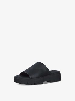 Tamaris Mule En Cuir - Noir | Mules