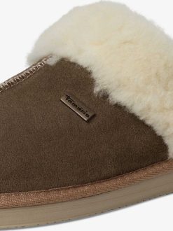 Tamaris Chaussons En Cuir - Beige | Mules