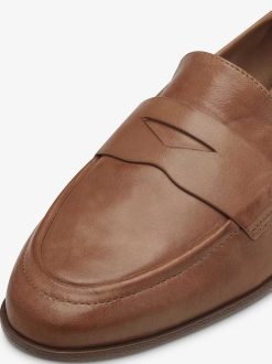 Tamaris Babouche En Cuir - Marron | Chaussures Basses Et Pantoufles