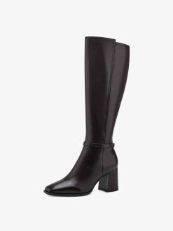 Tamaris Bottes En Cuir - Marron | Bottes