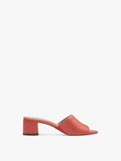 Tamaris Mule En Cuir - Orange | Mules