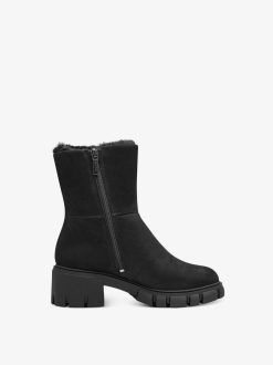 Tamaris Bottine En Cuir - Doublure Chaude Noire | Bottines