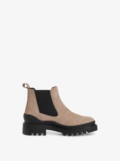 Tamaris Bottine Chelsea En Cuir - Marron | Bottines