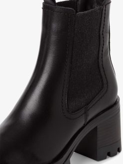 Tamaris Bottine Chelsea En Cuir - Noir | Bottines