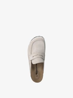 Tamaris Mule En Cuir - Beige | Mules