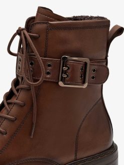 Tamaris Bottine En Cuir - Marron | Bottines