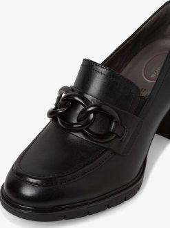 Tamaris Trotteur En Cuir - Noir | Chaussures Basses Et Pantoufles