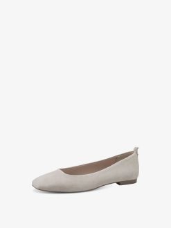 Tamaris Ballerine En Cuir - Beige | Ballerines