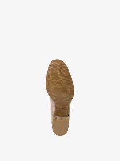 Tamaris Bottine Chelsea En Cuir - Beige | Bottines