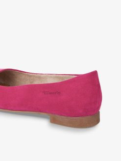 Tamaris Ballerine En Cuir - Rose | Ballerines