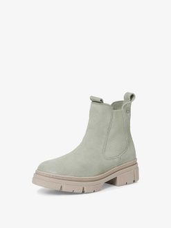 Tamaris Bottine Chelsea En Cuir - Vert | Bottines