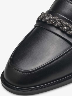 Tamaris Babouche En Cuir - Noir | Chaussures Basses Et Pantoufles