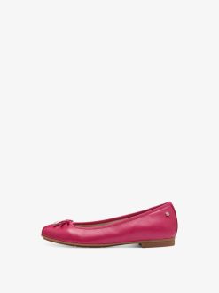 Tamaris Ballerine En Cuir - Rose | Ballerines