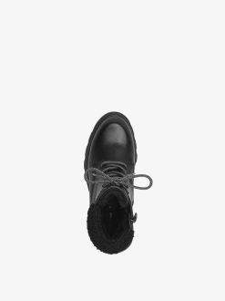 Tamaris Bottine En Cuir - Doublure Chaude Noire | Bottines