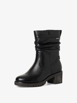 Tamaris Bottine En Cuir - Noir | Bottines